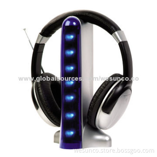 FM wireless headphone with LED lights